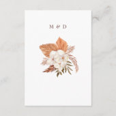 Rustikale Boho Pampas Grass Floral Wüste Hochzeit Begleitkarte (Rückseite)
