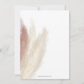 Rustikale Boho Pampas Grass Orchid Engagement Part Einladung (Rückseite)
