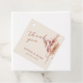 Rustikale Boho Pampas Grass Wedding Geschenkanhänger (Beispiel)