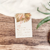 Rustikale Boho Pampas Grass Wedding RSVP Karte