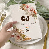 Rustikale Boho Pampas Grass Wedding Save The Date