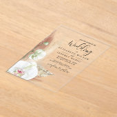 Rustikale Boho Pampas Grass White Orchid Wedding Acryleinladungen (Ablage )