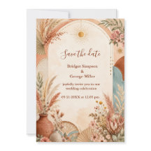 Rustikale Boho Pampas Wildblumen-Hochzeit