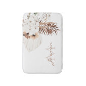 Rustikale Boho-Pampasgras-Blumenmonogramm Badematte (Vorderseite Vertikal)