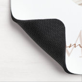 Rustikale Boho-Pampasgras-Blumenmonogramm Mousepad (Ecke)