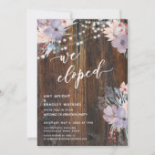 Rustikale Boho Pastel Blume & Lights Wir gefällig Einladung (Vorderseite)