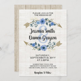 Rustikale Boho-Pfeile und Einladung zur Hochzeit m