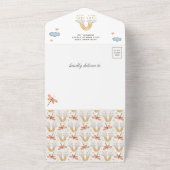 Rustikale Boho Rainbow Insekten Kinderdusche All In One Einladung (Außenbereich)