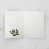 Rustikale Boho Retro Arch Grüne Botanische Hochzei Dankeskarte (Innenseite)