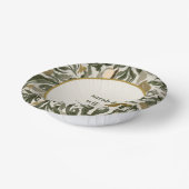 Rustikale Boho Retro Arch Grüne Botanische Hochzei Pappteller (Gewinkelt)