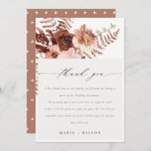 Rustikale Boho rostfreier Rostschlag Fern Orchid H Dankeskarte (Vorne/Hinten)