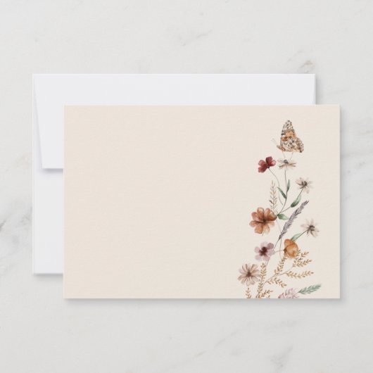 Rustikale Boho RSVP-Karte RSVP Karte (Rückseite)