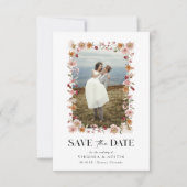 Rustikale Boho Save the Date-Karte Date (Vorderseite)