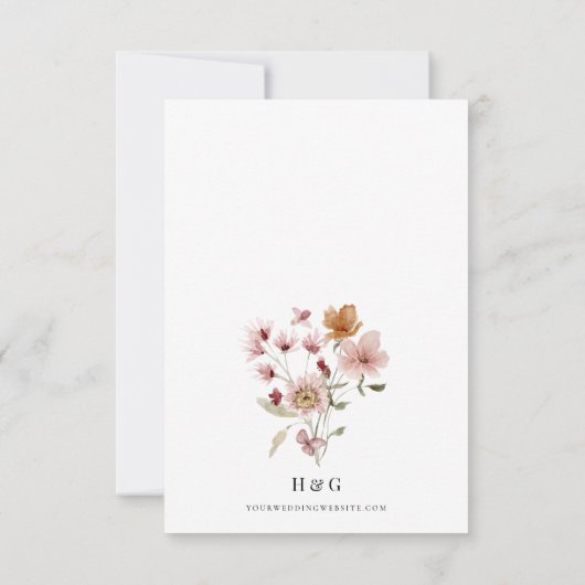 Rustikale Boho Save the Date-Karte Date (Rückseite)