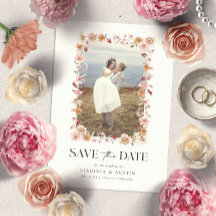 Rustikale Boho Save the Date-Karte
