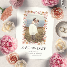 Rustikale Boho Save the Date-Karte Save The Date