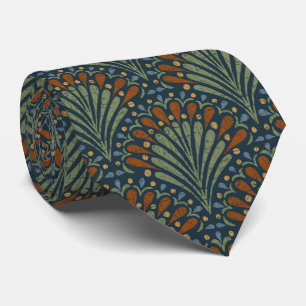 Rustikale Boho Scallop, Rost, Geschichte der Marin Krawatte