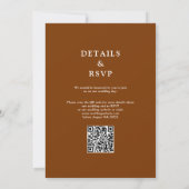Rustikale Boho-Scheunen-Lichterkette QR-Code-Hochz Einladung (Rückseite)
