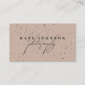 Rustikale Boho Signature Script QR Code Social Med Visitenkarte (Vorderseite)