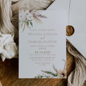 Rustikale Boho Simple Floral Wedding Einladung