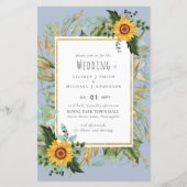 Rustikale BOHO Sonnenblumen Grüne Hochzeit (Vorderseite)