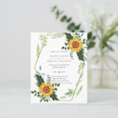 Rustikale BOHO Sonnenblumen Grüne Hochzeit (Stehend Vorderseite)