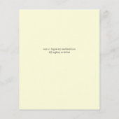 Rustikale BOHO Sonnenblumen Grüne Hochzeit Flyer (Hinten)