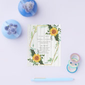 Rustikale BOHO Sonnenblumen Grüne Hochzeit Flyer (Einzeln)