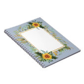 Rustikale BOHO Sonnenblumen Grüne Hochzeit Notizblock (Rechte Seite)