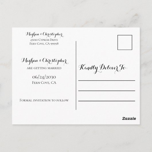 Rustikale Boho Sonnenblumen-Rose Hochzeit speicher Postkarte (Rückseite)