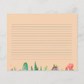 Rustikale Boho Southwest Catcus Rezeptionskarten (Rückseite)