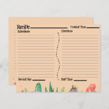 Rustikale Boho Southwest Catcus Rezeptionskarten