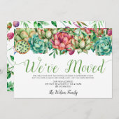 Rustikale Boho Sukkulente Kaktus haben wir bewegt Ankündigung (Vorne/Hinten)