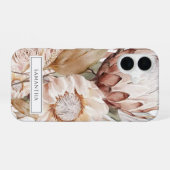 Rustikale Boho-Terrakotta-Botanik iPhone 16 Hülle (Rückseite (Horizontal))
