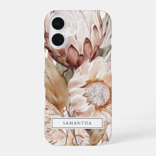Rustikale Boho-Terrakotta-Botanik iPhone 16 Hülle (Rückseite)