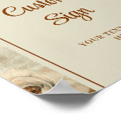 Rustikale Boho-Terrakotta-Elfenbein-Blumenmuster-P Poster (Ecke)