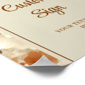 Rustikale Boho verbrannte Orange Elfenbein Salbei Poster (Ecke)