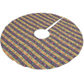 Rustikale Boho-Volks kunst-Diamantmuster Polyester Weihnachtsbaumdecke (Schrägansicht)