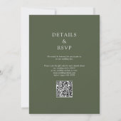 Rustikale Boho-Wald-Lichterkette QR-Code-Hochzeit Einladung (Rückseite)
