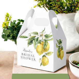 Rustikale Boho-Wasserfarben-Limonien-Brautparty Geschenkschachtel