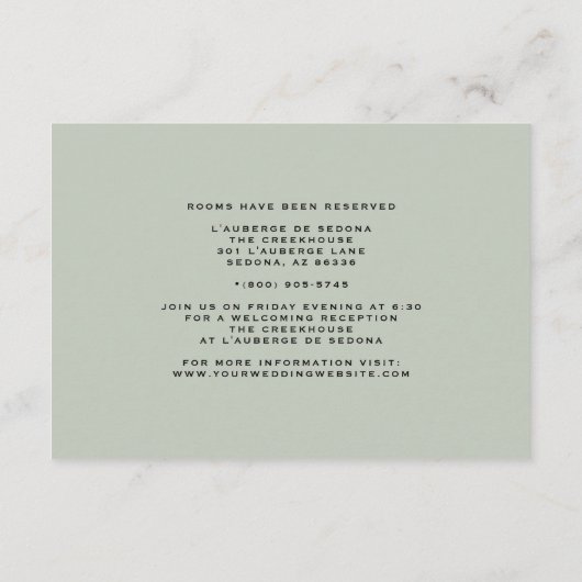 Rustikale Boho Wasserfarben-Wildblumen Begleitkarte (Rückseite)