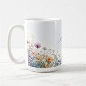 Rustikale Boho Wasserfarben-Wildblumen Kaffeetasse (Links)