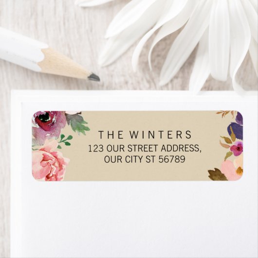 Rustikale Boho Watercolor-Blume Hochzeit (Insitu)