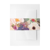 Rustikale Boho Watercolor-Blume Hochzeit Einladungsbanderole (Vorderseite Beispiel)