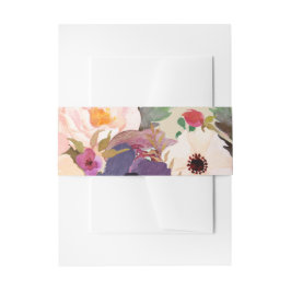 Rustikale Boho Watercolor-Blume Hochzeit Einladungsbanderole