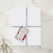 Rustikale Boho Watercolor Blumenhochzeit Geschenkanhänger (Mit Garn)