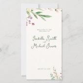 Rustikale Boho Watercolor-Wildblumen Hochzeit (Vorderseite)