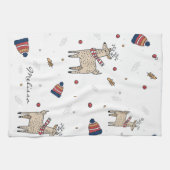 Rustikale Boho Weihnachtsfamilie Geschirrtuch (Horizontal)