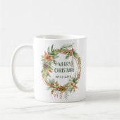 Rustikale Boho Weihnachtsfeiertag Tasse Kaffee (Links)