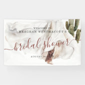 Rustikale Boho-Western | Hochzeitsdusche Willkomme Banner (Horizontal)